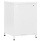 vidaXL Mesita de noche acero blanco 35x35x51 cm vidaXL Mesita de noche acero blanco 35x35x51 cm