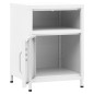 vidaXL Mesita de noche acero blanco 35x35x51 cm vidaXL Mesita de noche acero blanco 35x35x51 cm