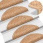 vidaXL Alfombras de peldaños de escalera 15 uds beige 56x17x3 cm vidaXL Alfombras de peldaños de escalera 15 uds beige 56x17x3 cm