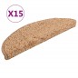 vidaXL Alfombras de peldaños de escalera 15 uds beige 56x17x3 cm vidaXL Alfombras de peldaños de escalera 15 uds beige 56x17x3 cm