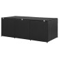 vidaXL Caja de almacenaje de jardín ratán sintético negro 180x90x70 cm vidaXL Caja de almacenaje de jardín ratán sintético negro 180x90x70 cm