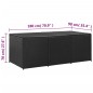 vidaXL Caja de almacenaje de jardín ratán sintético negro 180x90x70 cm vidaXL Caja de almacenaje de jardín ratán sintético negro 180x90x70 cm
