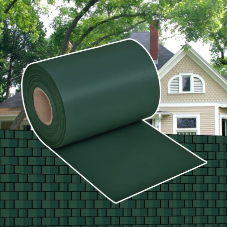 vidaXL Panel de valla de PVC verde 70x0,19 m 