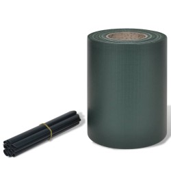 vidaXL Panel de valla de PVC verde 70x0,19 m 
