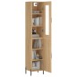 vidaXL Aparador de madera contrachapada roble Sonoma 34,5x34x180 cm vidaXL Aparador de madera contrachapada roble Sonoma 34,5x34x180 cm