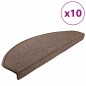 vidaXL Alfombrillas de escalera 10 unidades marrón café 65x24x4 cm vidaXL Alfombrillas de escalera 10 unidades marrón café 65x24x4 cm