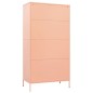 vidaXL Armario de acero rosa 90x50x180 cm vidaXL Armario de acero rosa 90x50x180 cm