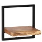 vidaXL Conjunto estantes pared 5 piezas madera maciza acacia y acero
