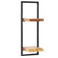 vidaXL Conjunto estantes pared 5 piezas madera maciza acacia y acero