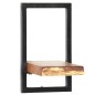 vidaXL Conjunto estantes pared 5 piezas madera maciza acacia y acero