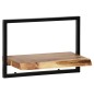 vidaXL Conjunto estantes pared 5 piezas madera maciza acacia y acero