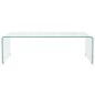 vidaXL Mesa de centro vidrio templado 98x45x30 cm claro vidaXL Mesa de centro vidrio templado 98x45x30 cm claro