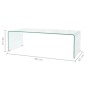 vidaXL Mesa de centro vidrio templado 98x45x30 cm claro vidaXL Mesa de centro vidrio templado 98x45x30 cm claro