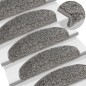 vidaXL Alfombrillas de escalera 10 unidades gris 65x25 cm vidaXL Alfombrillas de escalera 10 unidades gris 65x25 cm