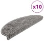 vidaXL Alfombrillas de escalera 10 unidades gris 65x25 cm vidaXL Alfombrillas de escalera 10 unidades gris 65x25 cm