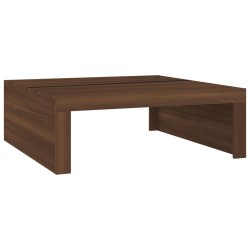 vidaXL Mesa de centro madera contrachapada marrón roble 100x100x35 cm