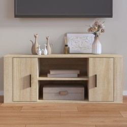 vidaXL Mueble para TV madera contrachapada color roble 100x35x40 cm