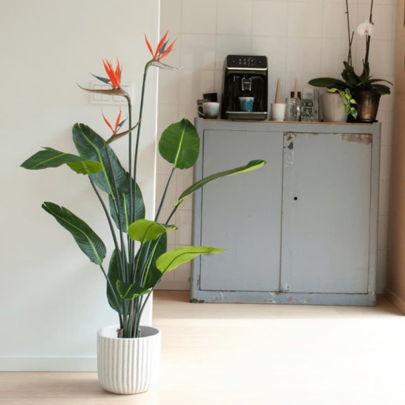 Emerald Planta artificial Strelitzia con maceta y flores 120 cm Emerald Planta artificial Strelitzia con maceta y flores 120 cm