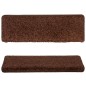 vidaXL Alfombrillas de escalera 10 unidades marrón 65x21x4 cm vidaXL Alfombrillas de escalera 10 unidades marrón 65x21x4 cm