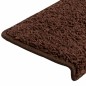 vidaXL Alfombrillas de escalera 10 unidades marrón 65x21x4 cm vidaXL Alfombrillas de escalera 10 unidades marrón 65x21x4 cm