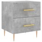 vidaXL Mesita de noche madera ingeniería gris hormigón 40x35x47,5 cm vidaXL Mesita de noche madera ingeniería gris hormigón 40x35x47,5 cm