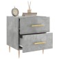 vidaXL Mesita de noche madera ingeniería gris hormigón 40x35x47,5 cm vidaXL Mesita de noche madera ingeniería gris hormigón 40x35x47,5 cm