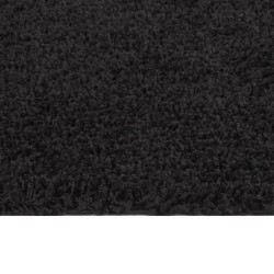 vidaXL Alfombra de pelo largo negro 200x290 cm