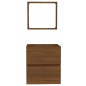 vidaXL Armario de baño con espejo madera contrachapada marrón roble vidaXL Armario de baño con espejo madera contrachapada marrón roble