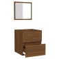 vidaXL Armario de baño con espejo madera contrachapada marrón roble vidaXL Armario de baño con espejo madera contrachapada marrón roble