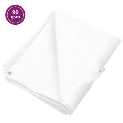 vidaXL Lona HDPE blanco 90 g/m² 2x3 m