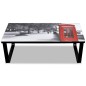 vidaXL Mesa de centro superficie de vidrio con foto de cabina inglesa vidaXL Mesa de centro superficie de vidrio con foto de cabina inglesa