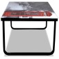 vidaXL Mesa de centro superficie de vidrio con foto de cabina inglesa vidaXL Mesa de centro superficie de vidrio con foto de cabina inglesa