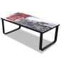 vidaXL Mesa de centro superficie de vidrio con foto de cabina inglesa vidaXL Mesa de centro superficie de vidrio con foto de cabina inglesa