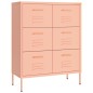 vidaXL Armario de almacenamiento acero rosa 80x35x101,5 cm vidaXL Armario de almacenamiento acero rosa 80x35x101,5 cm