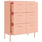 vidaXL Armario de almacenamiento acero rosa 80x35x101,5 cm vidaXL Armario de almacenamiento acero rosa 80x35x101,5 cm