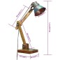 vidaXL Lámpara escritorio industrial redonda multicolor E27 23x18x95cm vidaXL Lámpara escritorio industrial redonda multicolor E27 23x18x95cm