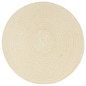 vidaXL Manteles individuales redondos 4 uds algodón natural liso 38 cm 