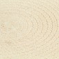 vidaXL Manteles individuales redondos 4 uds algodón natural liso 38 cm 