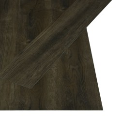vidaXL Lamas para suelo PVC autoadhesivas 4,46 m² 3 mm marrón oscuro