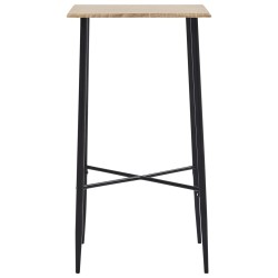 vidaXL Mesa alta de cocina MDF color roble 60x60x111 cm