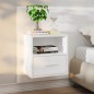 vidaXL Mesita de noche de pared blanca vidaXL Mesita de noche de pared blanca