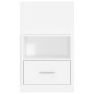 vidaXL Mesita de noche de pared blanca vidaXL Mesita de noche de pared blanca