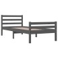 vidaXL Estructura de cama madera maciza gris 90x200 cm vidaXL Estructura de cama madera maciza gris 90x200 cm