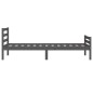 vidaXL Estructura de cama madera maciza gris 90x200 cm vidaXL Estructura de cama madera maciza gris 90x200 cm