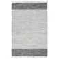 vidaXL Alfombra tejida a mano Chindi cuero gris 120x170 cm
