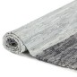 vidaXL Alfombra tejida a mano Chindi cuero gris 120x170 cm