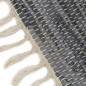 vidaXL Alfombra tejida a mano Chindi cuero gris 120x170 cm