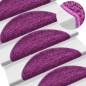 vidaXL Alfombrillas de escalera 10 unidades violeta 65x21x4 cm vidaXL Alfombrillas de escalera 10 unidades violeta 65x21x4 cm