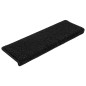 vidaXL Alfombras de peldaños de escalera 15 uds negro 65x21x4 cm vidaXL Alfombras de peldaños de escalera 15 uds negro 65x21x4 cm