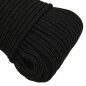 vidaXL Cuerda de trabajo poliéster negro 4 mm 100 m vidaXL Cuerda de trabajo poliéster negro 4 mm 100 m